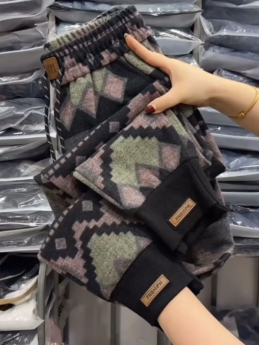 

Женские повседневные трикотажные брюки-харланы с высокой талией, длина 95 см, свободный крой, прямые штанины, удобные, дышащие