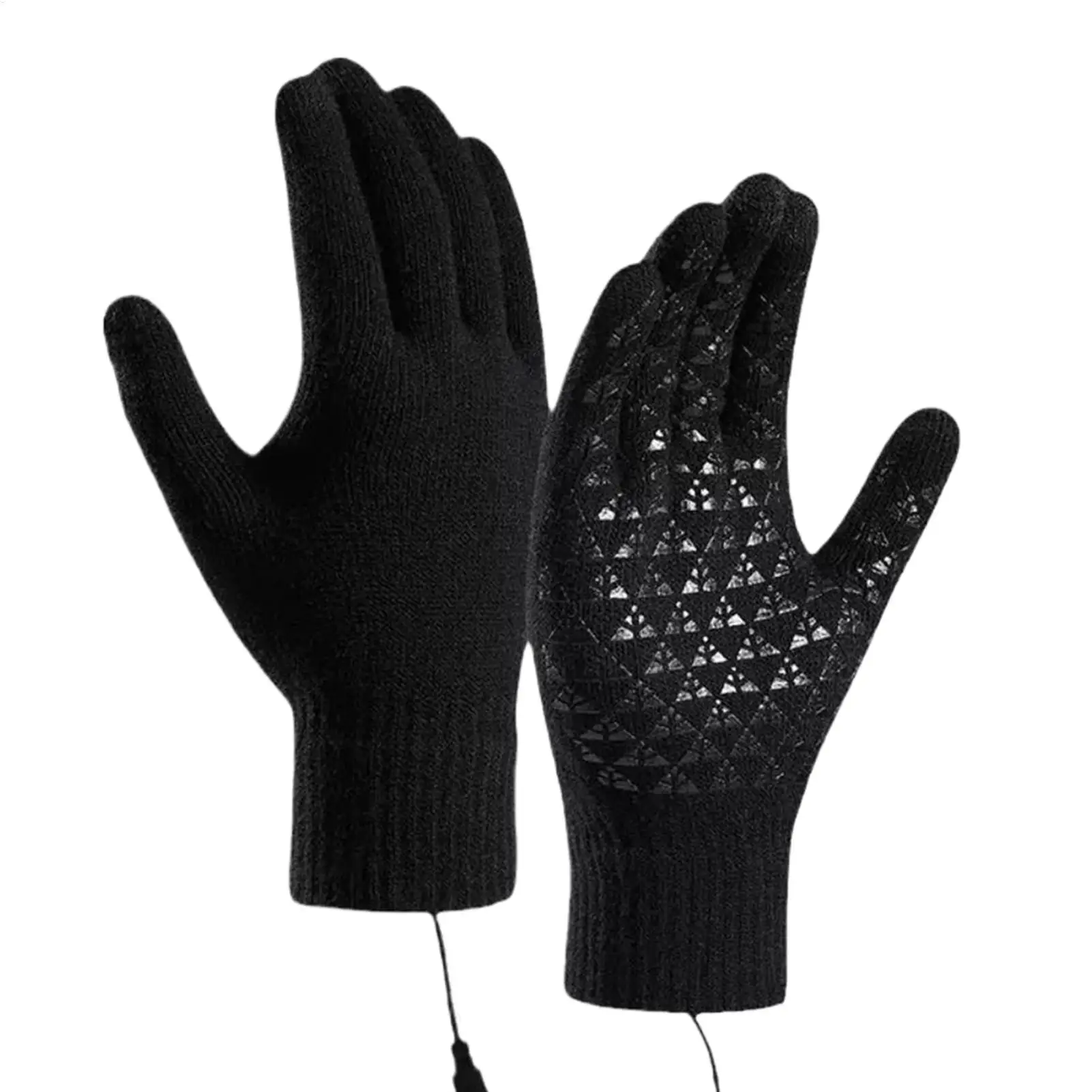 Heated Gloves For Women Touchscreen Mittens Windproof Knit Cold Weather Gloves For Men Women Cold Weather Ski Riding Hiking