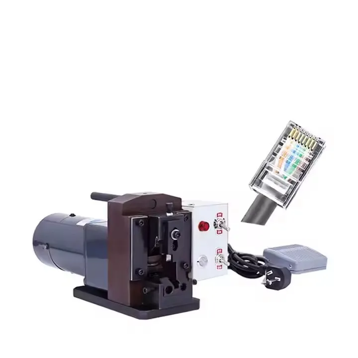 

Factory Low Priced Complete Set Cable Manufacturing Equipment Network Cable Head Crimping Machine Crystal Head Forming Machine