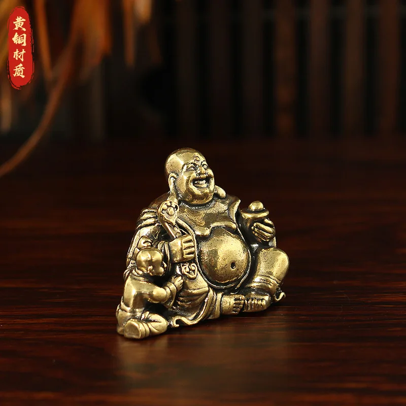 Large Belly Maitreya Statue, Peace , Happy , Home Decor Bronze Buddha Figurine, Feng Shui Craft for Wa
