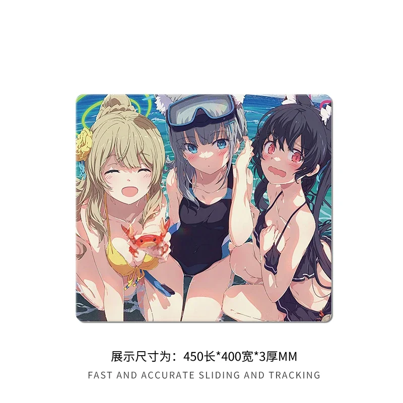 Ins Girl Glazen Muismat XS Glad Mat Oppervlak Secundaire Yuan Anime Desktop Mat Gehard Upgrade FPS Kantooraccessoires Pad