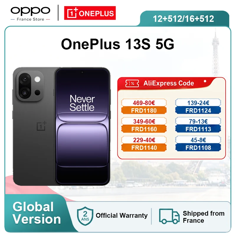 Global Version Oneplus 13S 5g 12Gb+512Gb Smartphone Snapdragon 8 Elite 5850Mah 50Mp Camera Oneplus Ai Mobile Phones