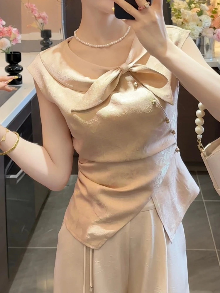 

Новая китайская женская футболка Slim Fit: модный летний тренд, асимметричный дизайн, дышащая, комфортная.