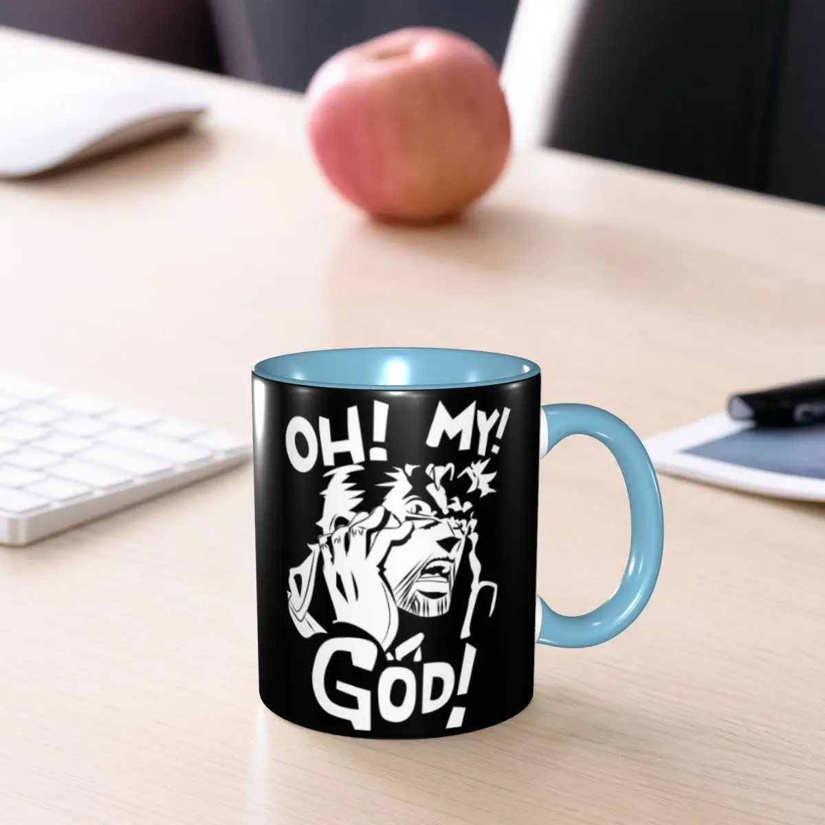 Joseph Joestar Oh My God Jojo Bizarre Adventure Mug Funny Ceramic Coffee Cups Tea Mugs Milk Cup Drinkware Gift for Woman Man