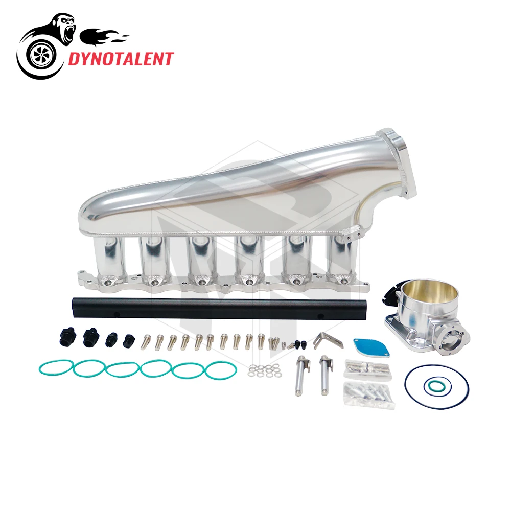 DYN RACING Billet-zestaw do kolektora dolotowego dla 2jz 2 jz-ge, 6 wtryskiwaczy, 90mm, przepustnica, aluminiowy korpus, wydajność, wlot