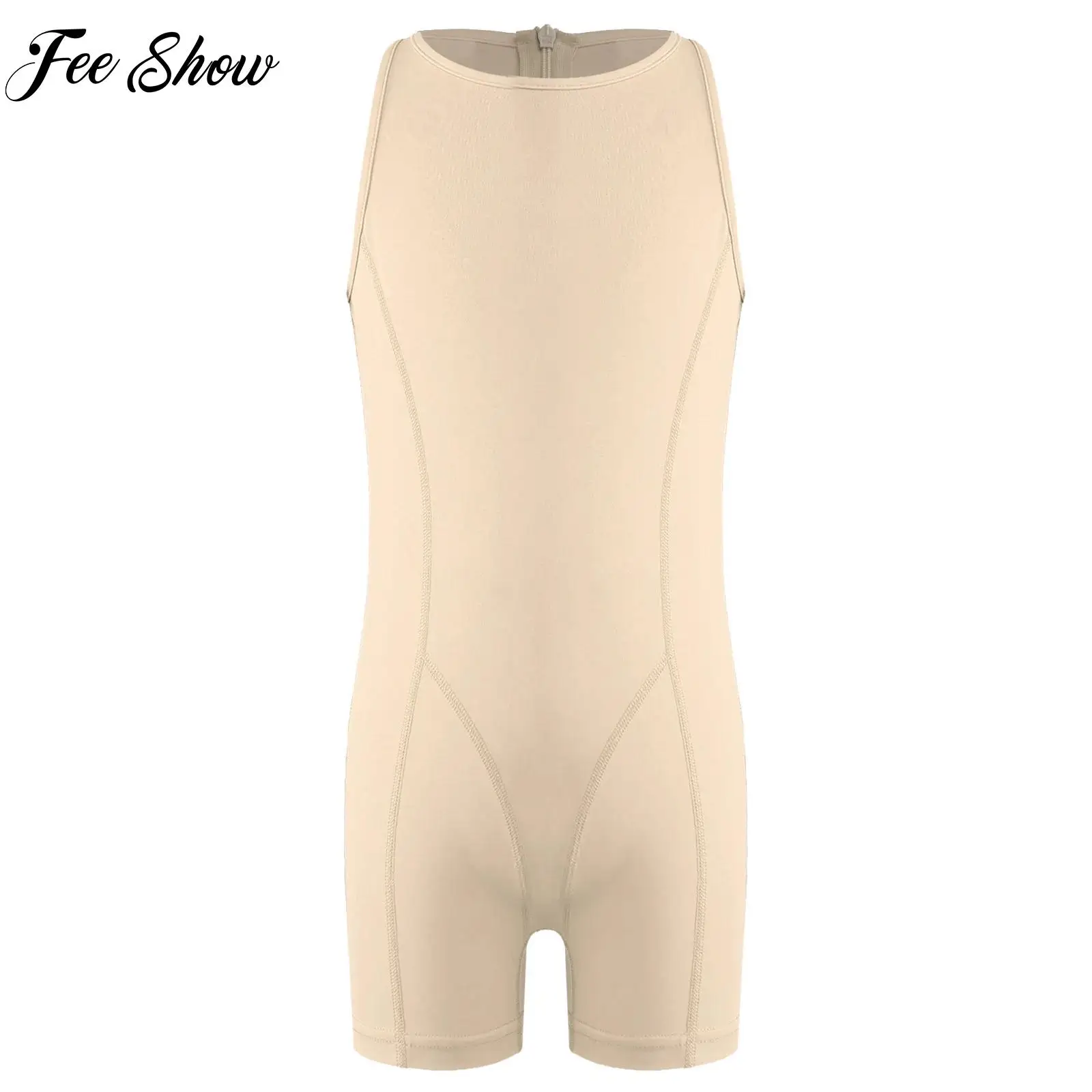 

Kids Shorty Jumpsuit Biketard for Girls Gymnastics Ballet Dance Practice Bodysuit Short Unitard Tank Biketards Sports Clothes