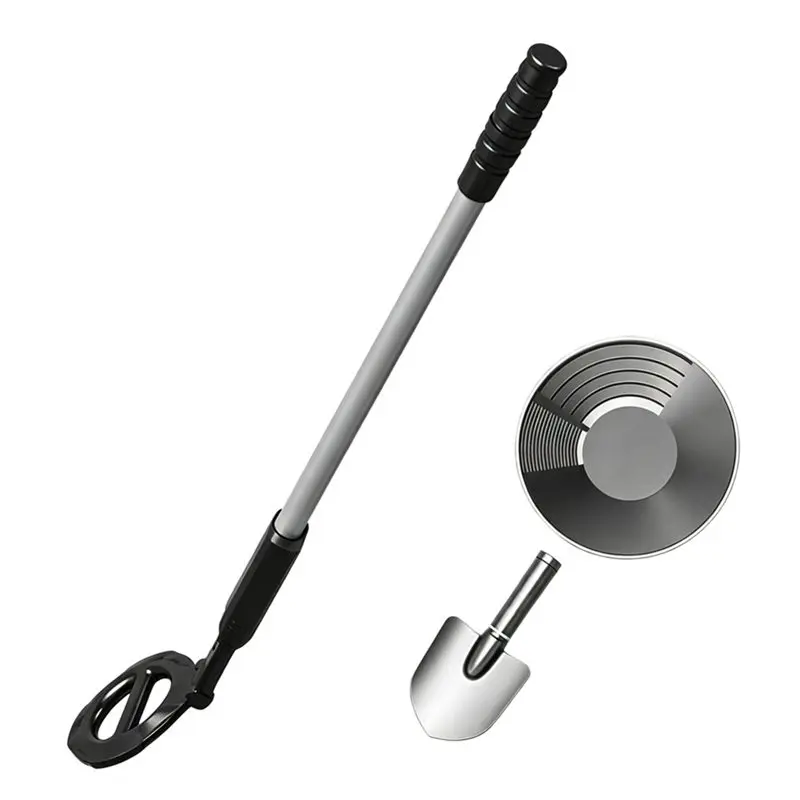 ABGH-Beach Shovel& Metal Detector Kit For Kids- Gold Panning Pan For Beginner Treasure Hunter Search Gold Coin Hunting Tool
