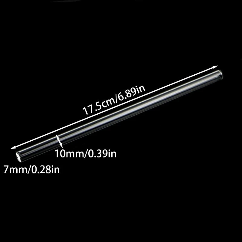Reusable Thick Straws Wedding Birthday Party Clear Glass Drinking Straws M68E