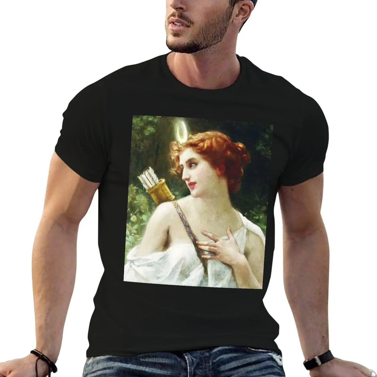 

t shirts T-Shirt men t 100% anime shirt cotton Goddess for Artemis/Diana man