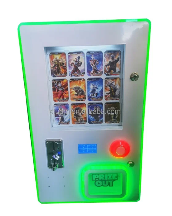 Metal Plastic Mini Card Dispenser Toy Gift Capsule Vending Machine with English Interface 110/220V