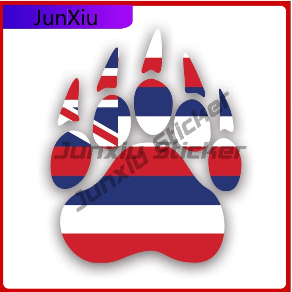 

Hawaii State Bear Print Shaped Sticker Cool Car Waterproof Vinyl Decal For Door Trim Decor Fun Protection Fun Fun Unique Unique