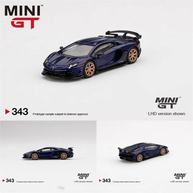 

TSM MINI GT 1/64 343 329 506 391 425 449 Aventador SVJ New Giallo Orion Die-cast alloy car model gifts