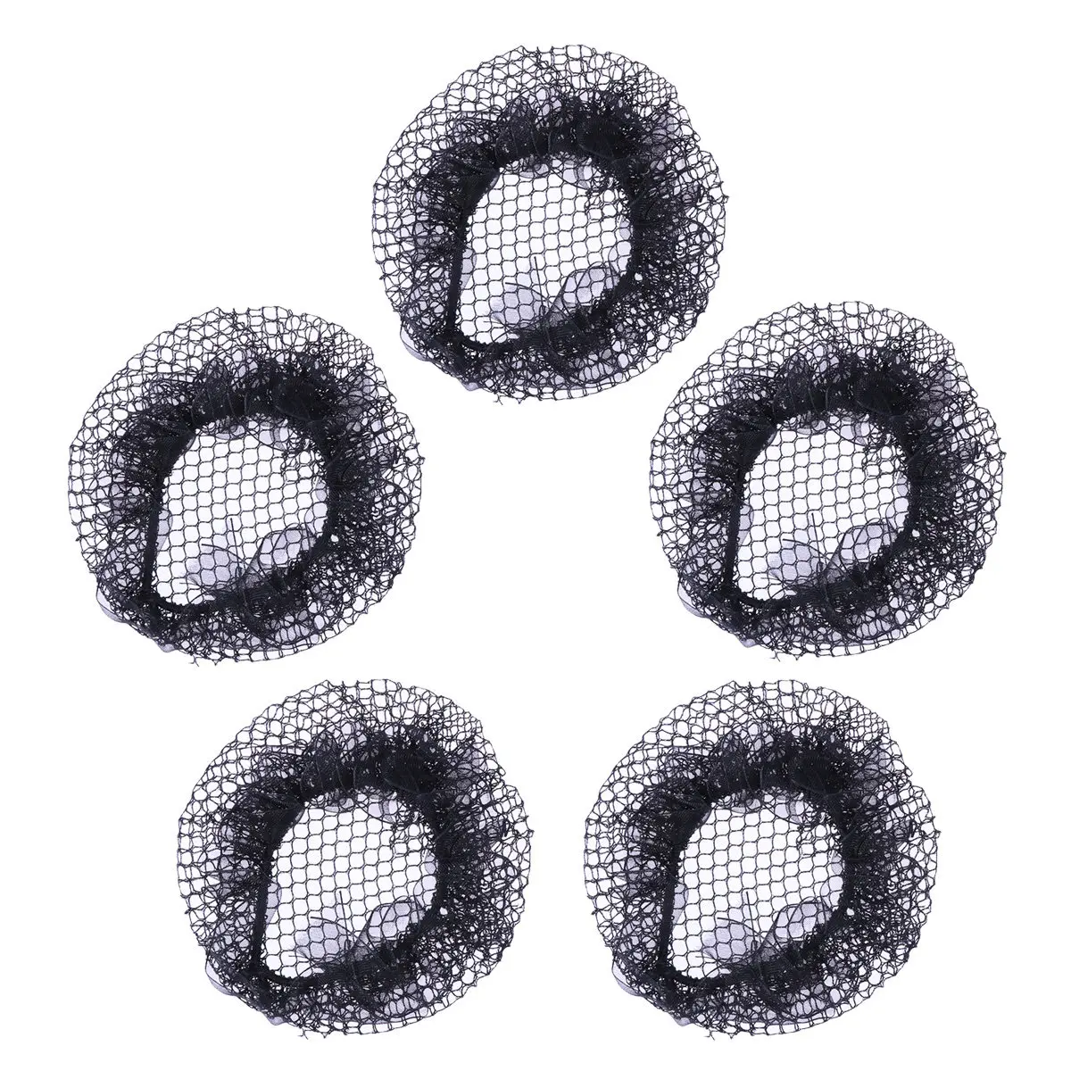 

5 шт. сеток для причесок-пучков для балета и танцев, кружевные, многоразовые, для гимнастики, фигурного катания, выступлений, свадеб, театральных постановок, танцевальных тренировок