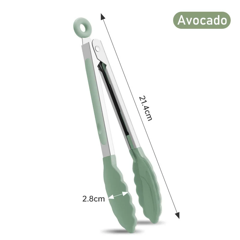 Rutschfeste 7-Zoll-Grillzange, kreative BBQ-Zange, Salat- und Brotzange, Kochzange, Servierzange, Küchenzubehör – Detail 7
