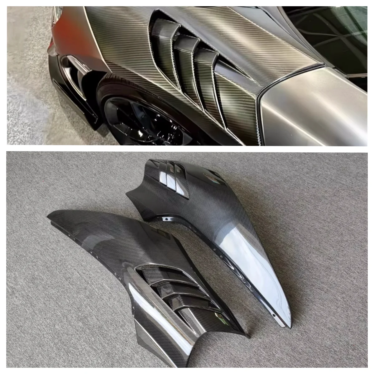 

Используется для McLaren 720S, высококачественный комплект заднего диффузора в стиле R из углеродного волокна