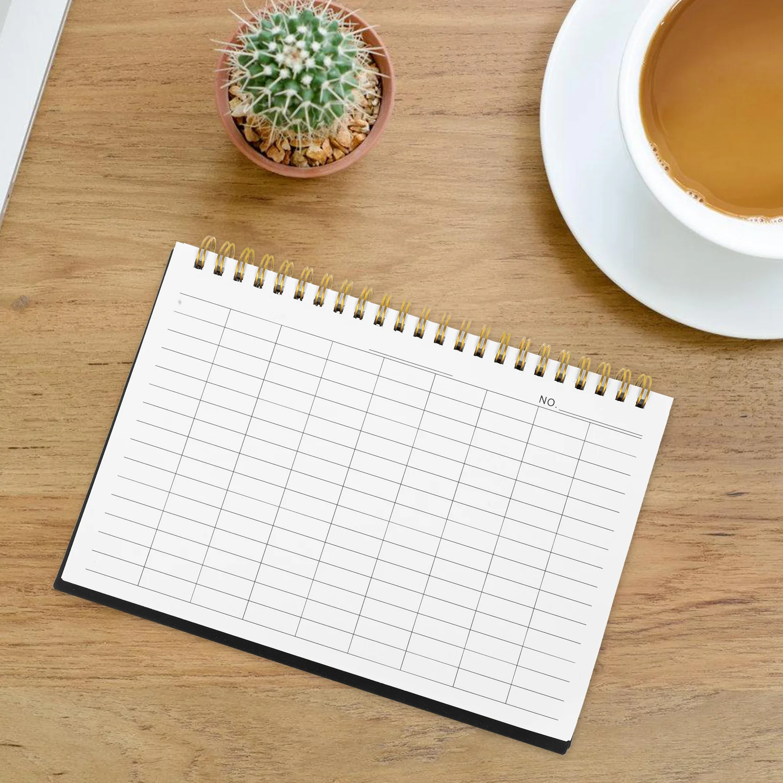 Blank Lined Inventory Book PP Cover for Product Movement Tracking Financial Record Keeping Business Office Warehouse Home School