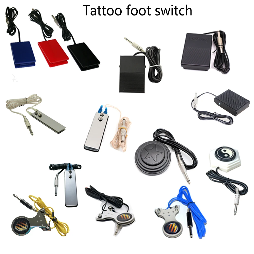 

Tattoo Machine tattoo Stainless Steel Foot Switch Non-skid Anti-marring Base Foot Pedal For Power Supplies Tool Accessories
