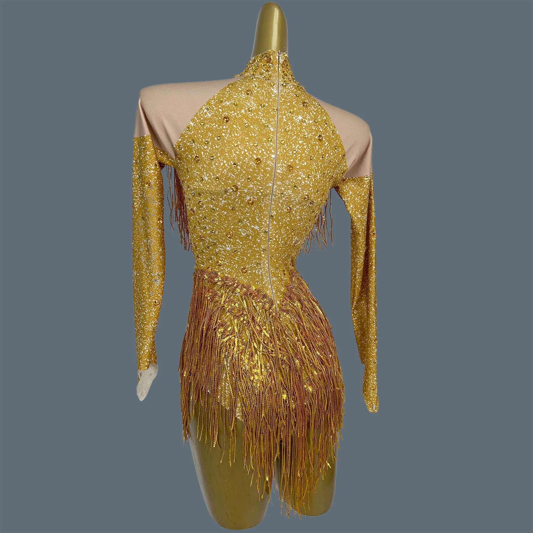 Women Sexy Performance Costume Singer Dancer Stage Wear Sparkly Rhinestones Sequins Tassel Spandex Bodysuit Birthday Outfit Cwei