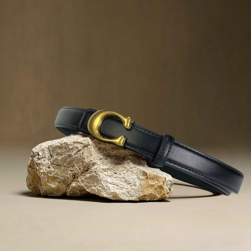 2025 Nuovo Sottile 2.5 CENTIMETRI di Lusso di Marca Famose Donne Cintura di Designer di Moda In Pelle Delle Donne Della Cintura Della Ragazza Delle Signore per le donne vestono Abbigliamento