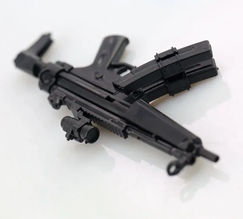 1:6 Scale MP5 Submachine Gun Assembled Firearms Puzzle Plastic Model for 1/6 Action Figure  Building Blocks Boys Gift Toys