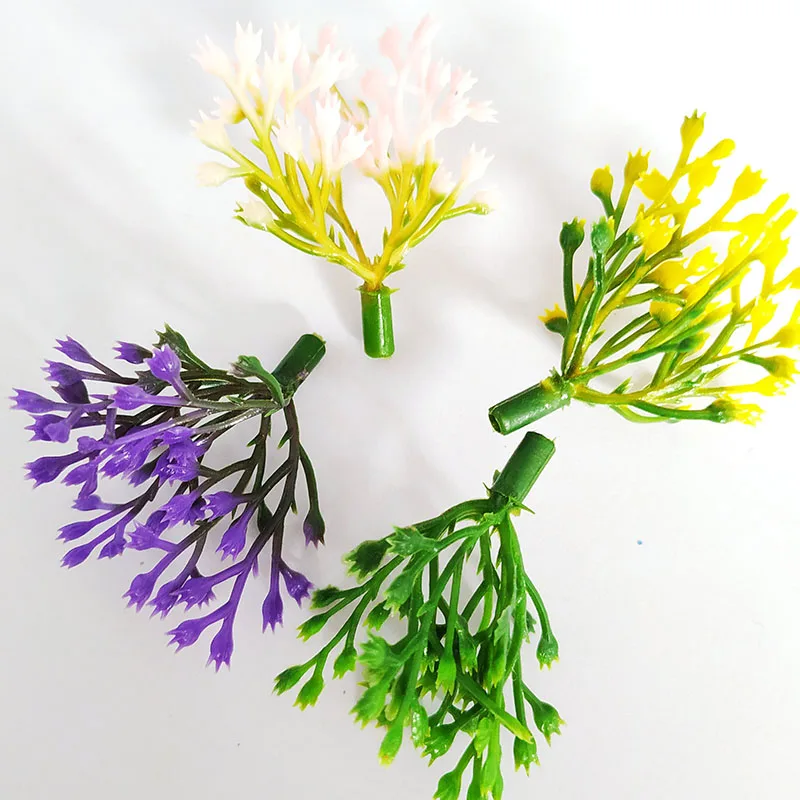 100g Bonsai decoration accessoriesWedding home decor DIYartificial plastic fake plants grass artificial flowers image 3