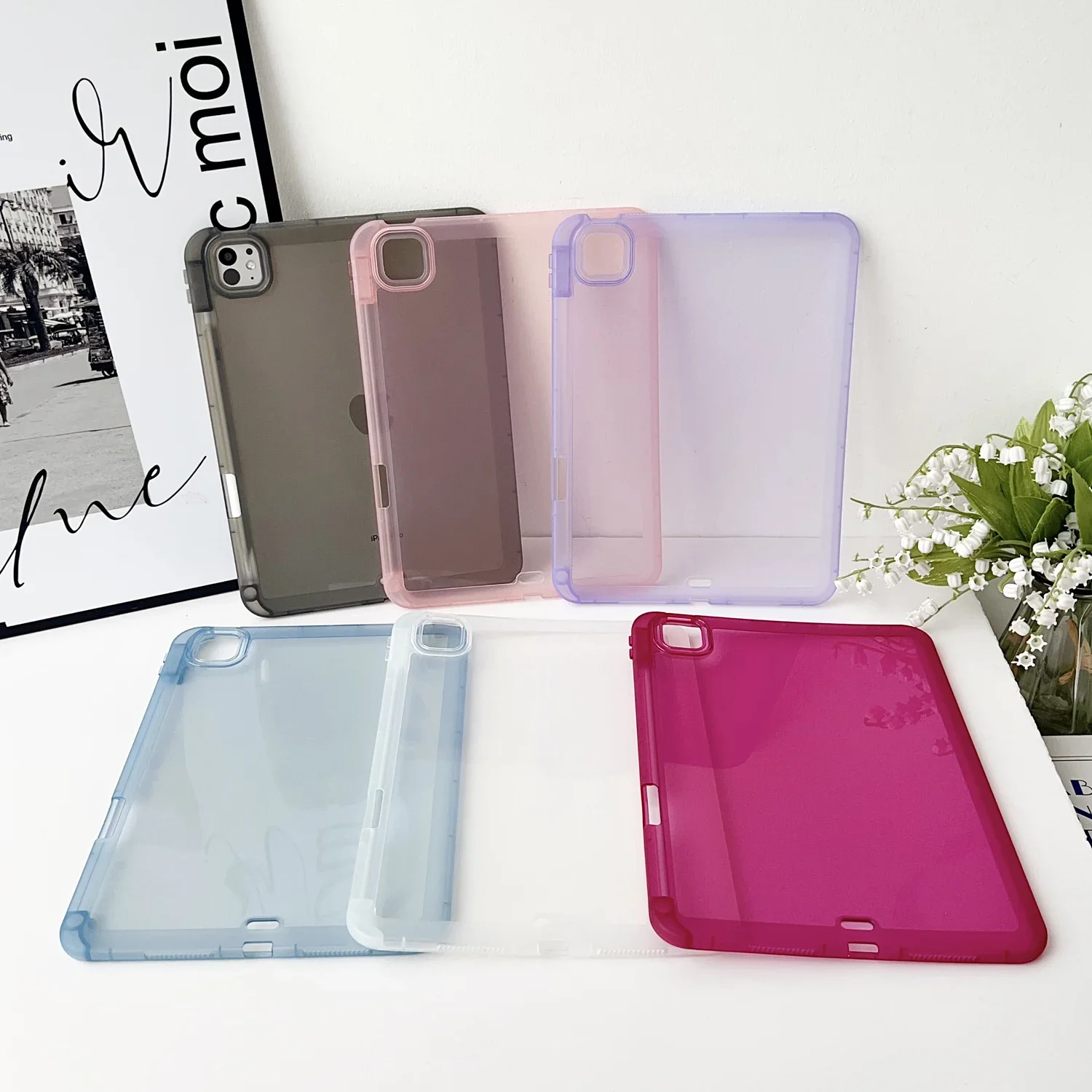 Etui na tablet do iPada 2025 2024 6 7 8 9 10. generacji Etui Air 4 5 Pro 10.2 10.9 11 cali Mini z miejscem na ołówek Miękka przezroczysta osłona — zdjęcie produktu 6