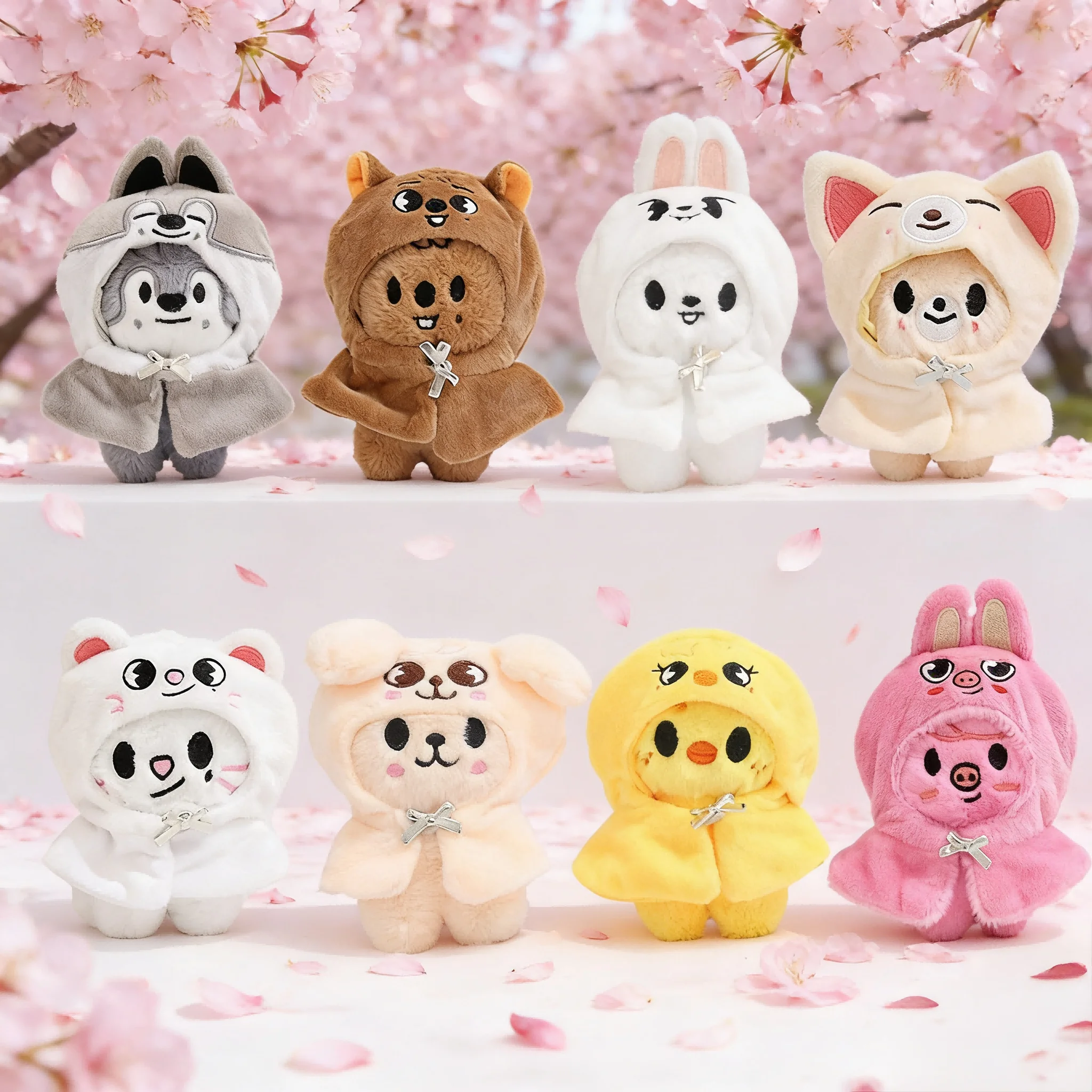 

12 см новый StrayKids Kpop SKZOO поп-музыкальная группа тематическая вечеринка плащ серии милый мультяшный плюшевый брелок кукла кулон подарочная коллекция