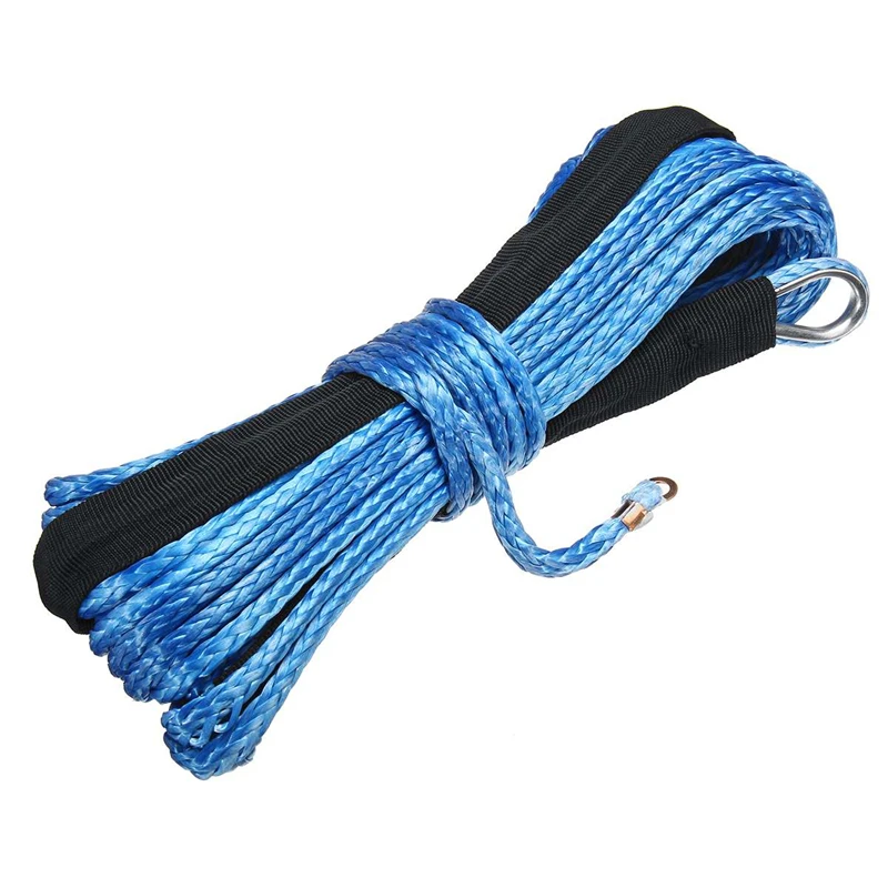 6mm/4.8mm 10000 LBS Synthetic Winch Rope Line Recovery Cable 4WD ATV UTV with Sheath Truck Boat Winch Towing Rope 4 Colors