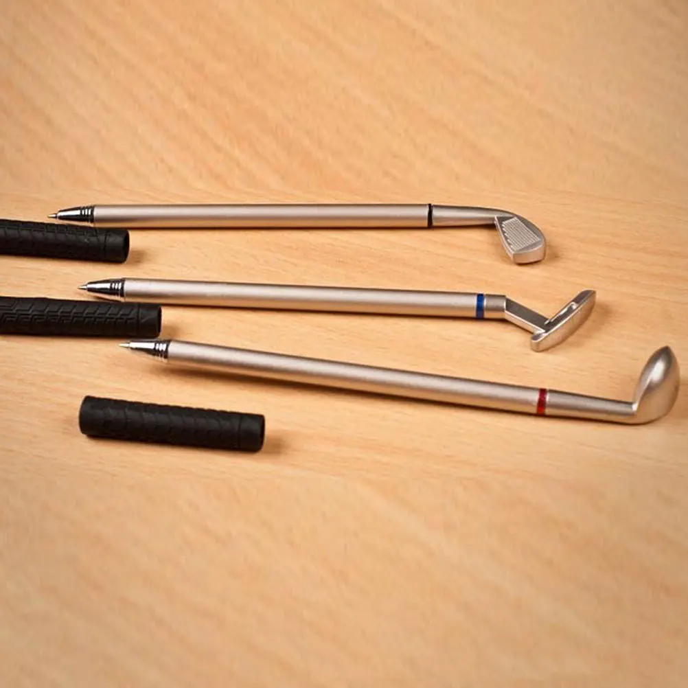 

1 коробка, шариковая ручка для гольф-клуба, металлический сплав, гладкий письменный стол, канцелярские принадлежности, подарок для мужчин и женщин, день рождения, Рождество
