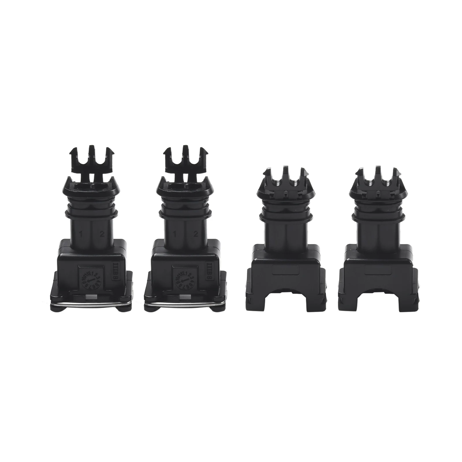 24x 2 Pin AMP Tyco Auto Fuel Injector Connector With Silicone Boot DJ7023-3.5-21 Enhanced Fuel Efficiency Easy Installation