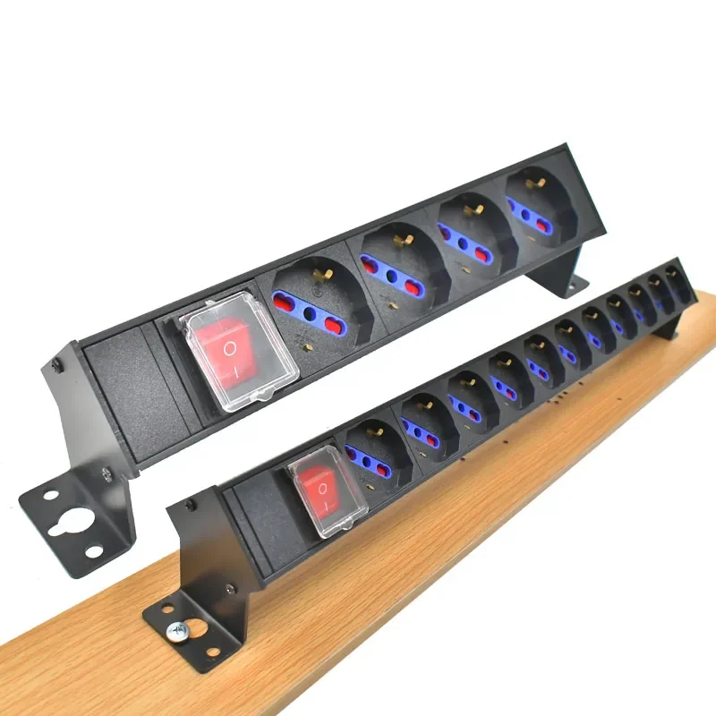 desktop hidden Italy/EU socket PDU power strip network cabinet rack 2M Extension wire 16A  4000W