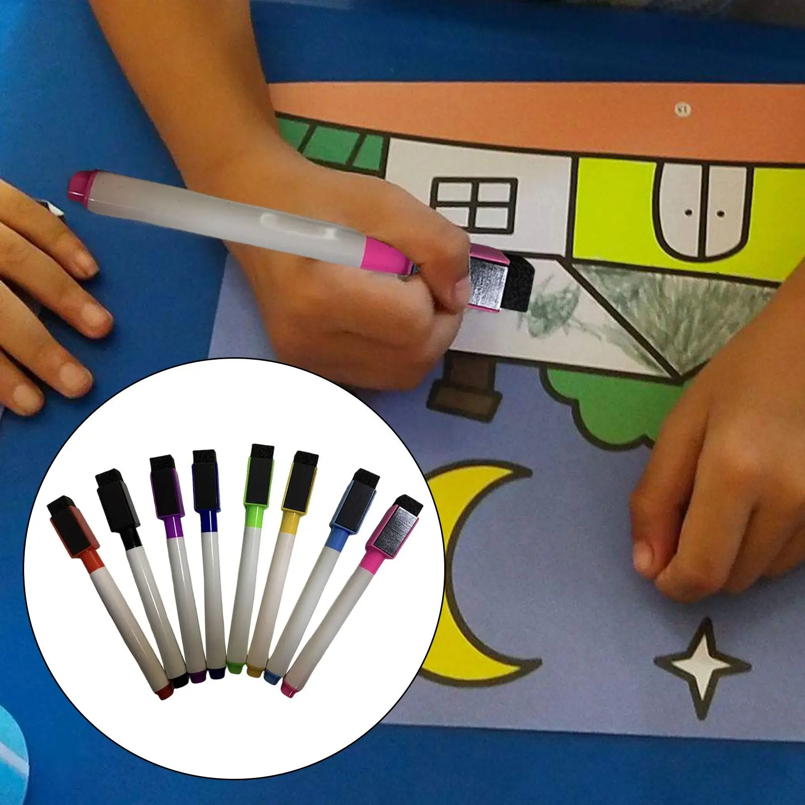 Rotuladores borrables para pizarra blanca, rotuladores borrables para Pizarra de fiesta, 8 unidades