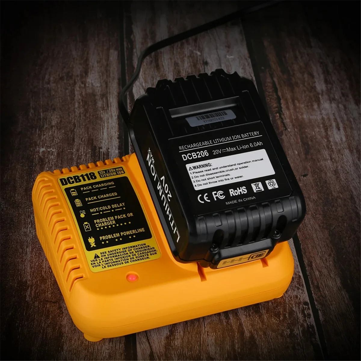 New DCB118 DCB112 Lithium Battery Charger for Dewalt 10.8V 12V 14.4V 18V 20V DCB206 DCB205 DCB204 DCB203 DCB120 UK Plug