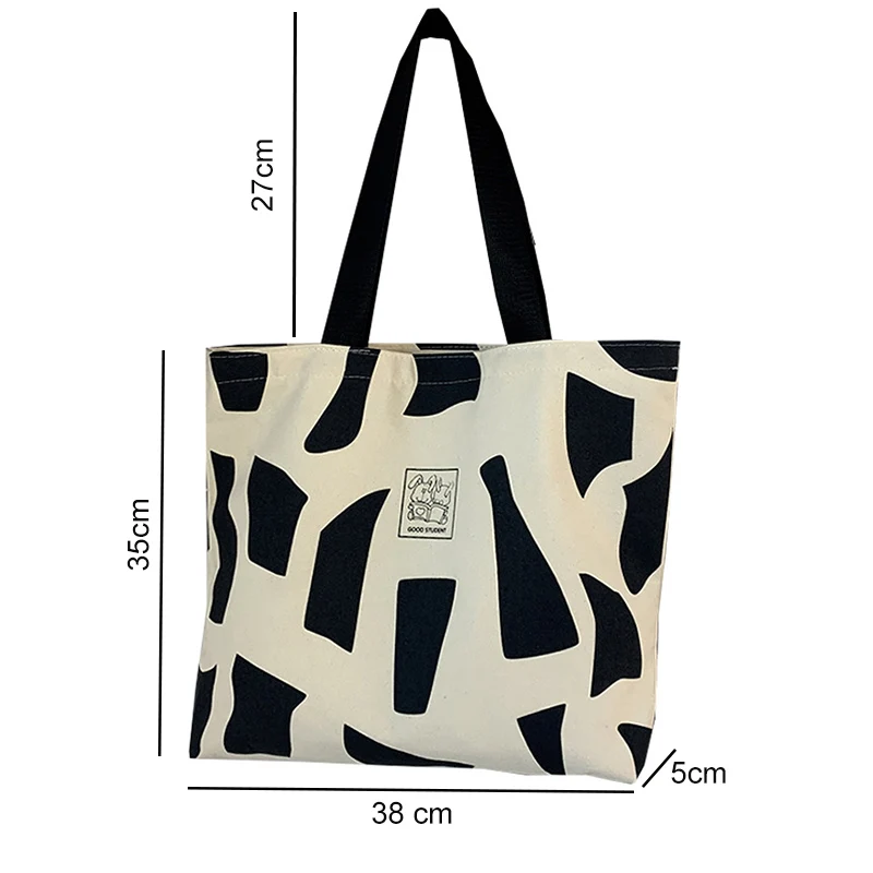 Geometric Pattern Women Big Capacity Canvas Shoulder Bag