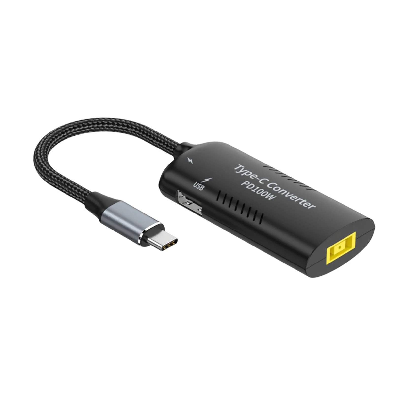Conversor de Carregador DC para USB Tipo C, 100W, Cabo de Carregamento Rápido PD, Adaptador de Energia para Macbook, Lenovo, Laptop, Tablet, Telefone, Tipo C