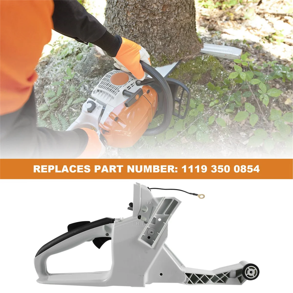 Manija trasera del tanque de combustible de Gas para motosierra STIHL MS381, MS380, 1119, 350, 0854