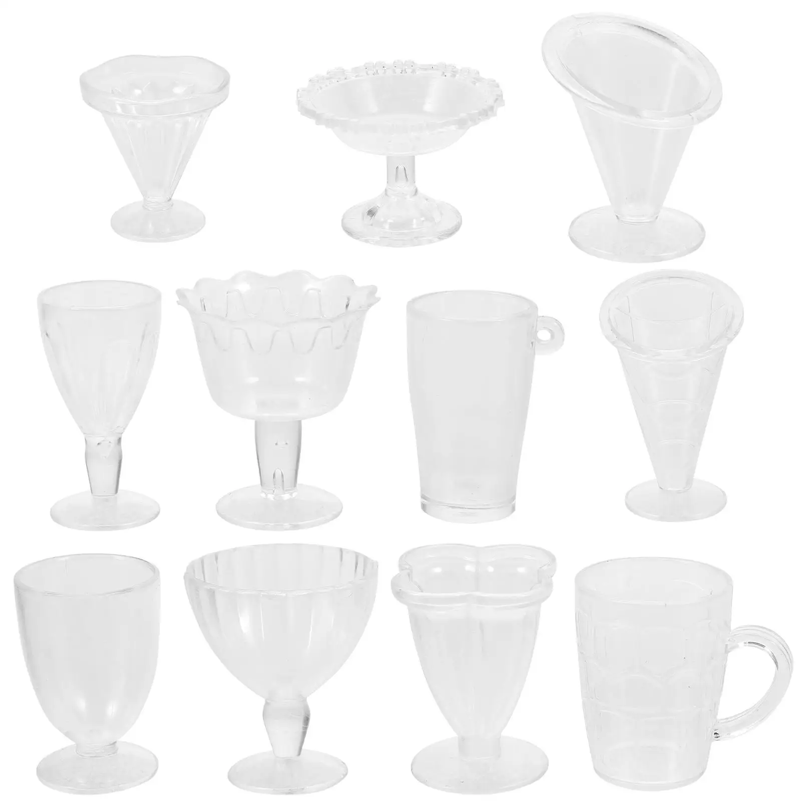 

Миниатюрные прозрачные крошечные аксессуары для дома, чашки, миниатюрная чашка, реалистичная чашка для дома, мини-игрушки для мини-чашек