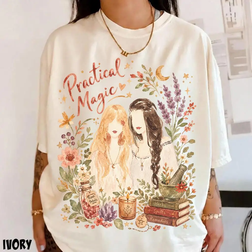 Practical Magic Watercolor Shirt, Owens Sisters Tee, Sally Gillian Tshirt, Halloween Top