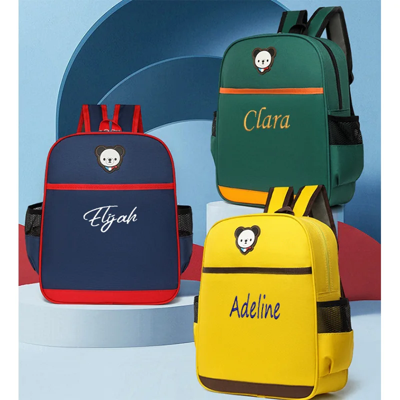 Mochila de jardim de infância personalizado, desenhos animados bonitos infantis, mochila pequena, personalizado, alunos do ensino fundamental, novo