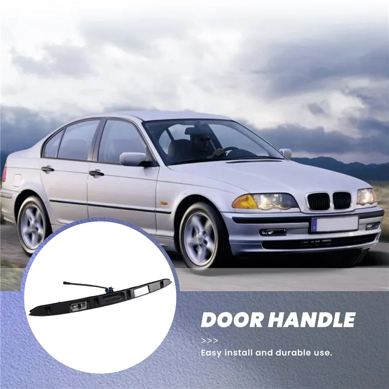 

ABIB -Black Car Trunk Lid Grip With Key Button For-BMW E46 325I 323I 328I 51137171699