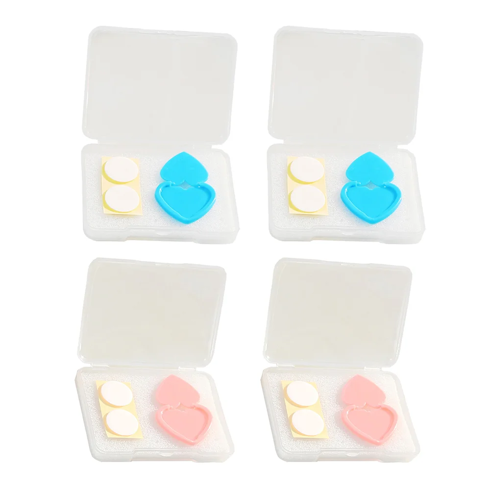 4 Pcs Button Cover Push Switch Heart Shaped Protective Diamond Light Pad Protector Plastic DIY Covers