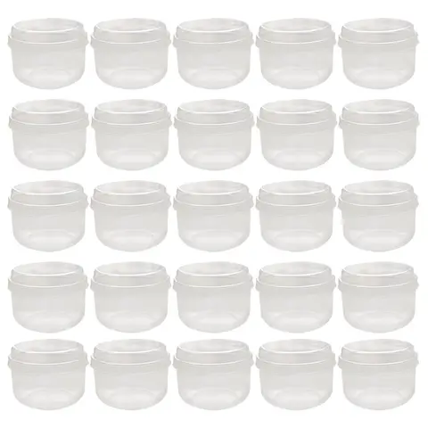 50 Sets Food Grade Chubby Pudding Cups Clear Portion Mini Measuring Cheesecake Beaker