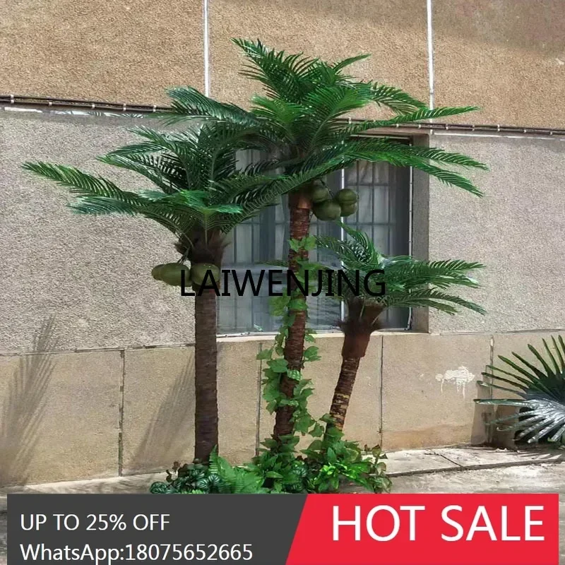 simulated coconut tree large green plant decoration hotel shopping mall indoor and outdoor landscape