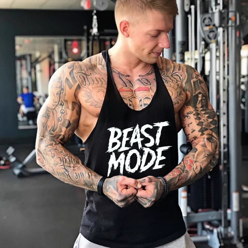 

Fitness Men's Vest - Cotton Breathable Sleeveless Fitness Clothing for Bodybuilding, Intensive Training and Athletic Performance