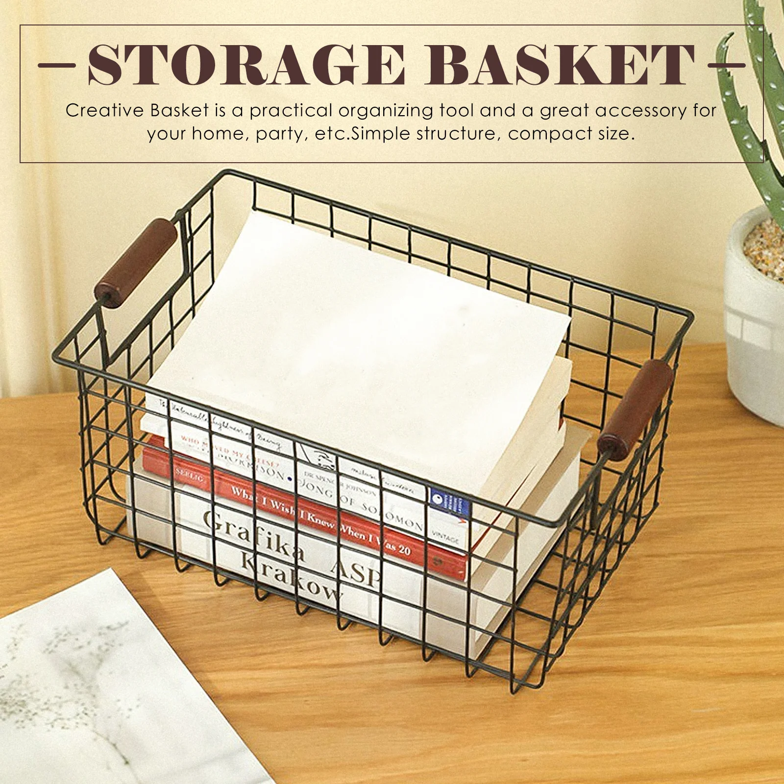

Stainless Steel Kitchen Storage Basket Large Capacity Wire Basket for Fruits Bread Snacks Pantry Food Organizer Home Countertop