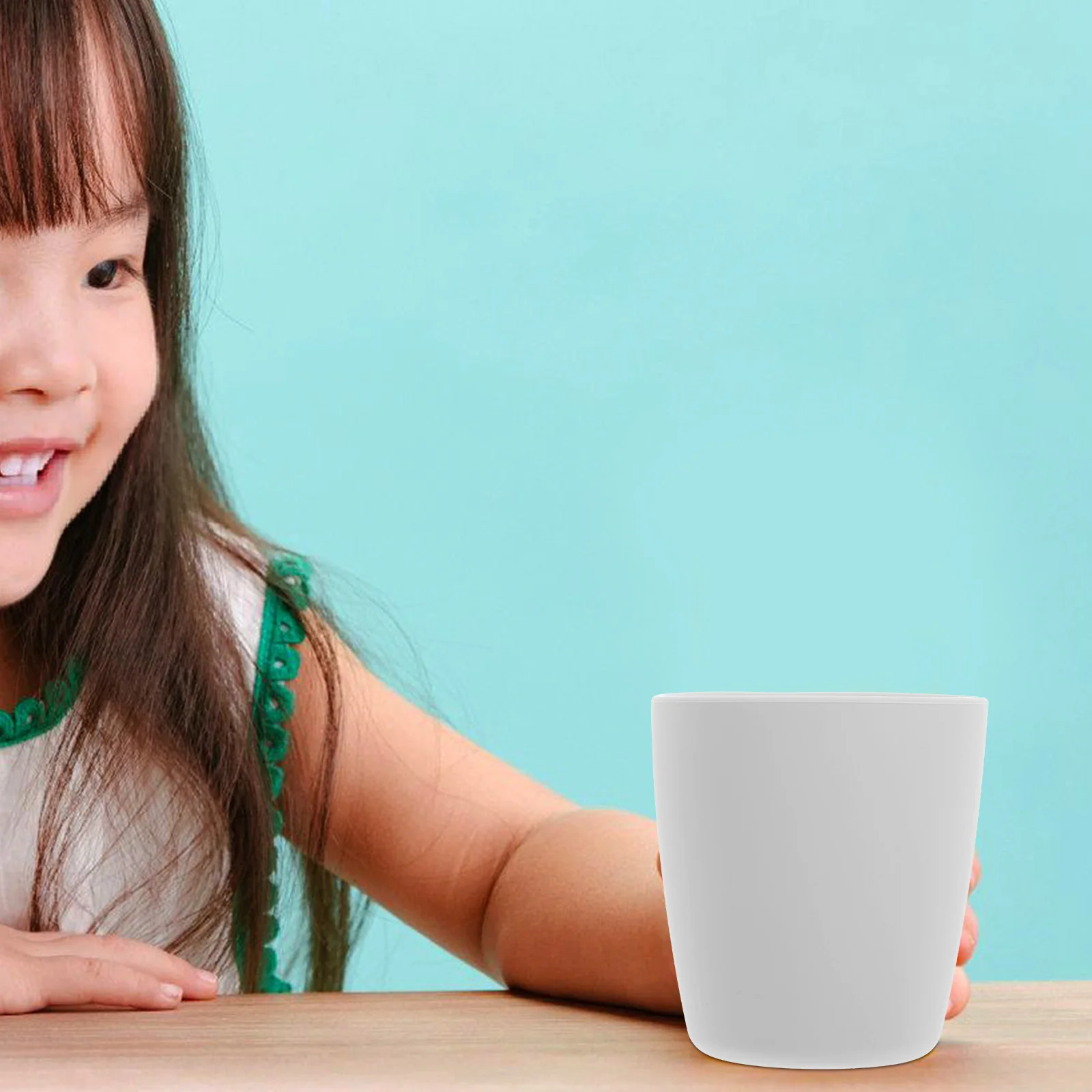 

Silicone Mouthwash Cup For Kids Open Rim Design Easy Clean Baby Drinking Training Cup Bathroom Home Dormitory Use Non-Drip