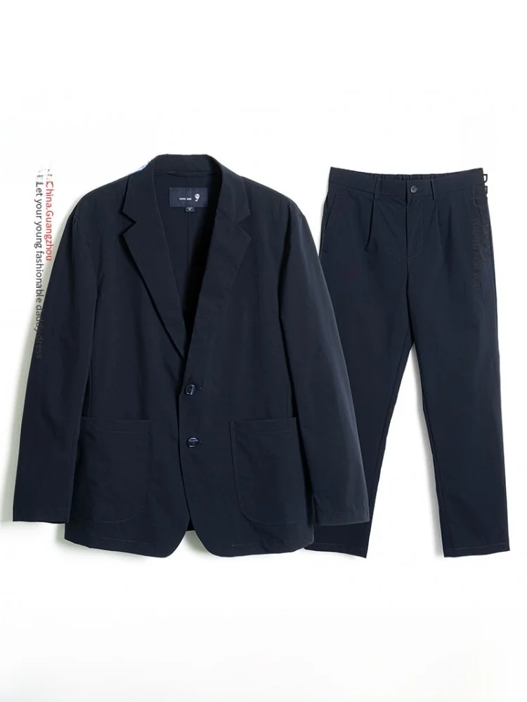 

Lightweight Men's Suiting Set Loose Fit Waterproof Four-Way Stretch Autumn Outerwear for Older Men And andfathers