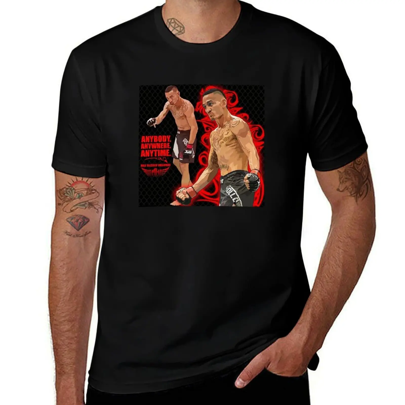 Max Holloway Best Is Blessed Fighter Art T-Shirt t shirts for man graphic vintage T-Shirt