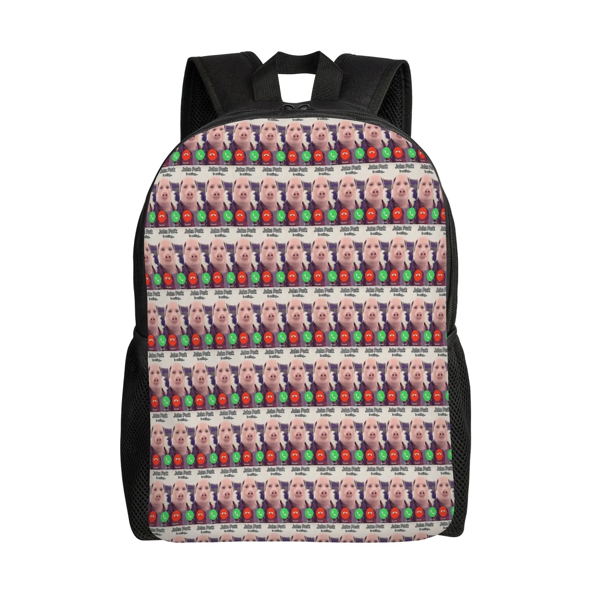 John Pork Is Calling Backpack Boy  Soft Backpacks Polyester Leisure School Bags Workout Designer Rucksack