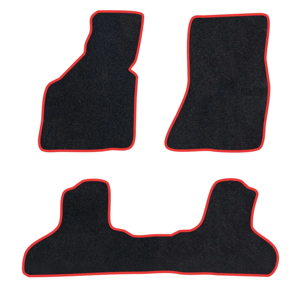 

Автомобильный коврик для Bmw X6 2015-2019, F16, полиэстеровая замша, противоскользящая черная подложка, красная отделка, край